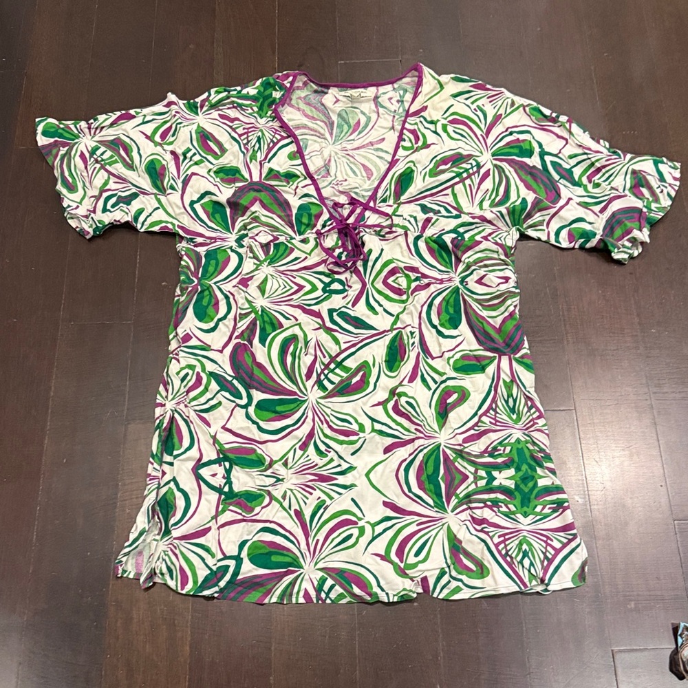 Colorful Patterned Beach Cover-Up Set - Picture 3 of 11